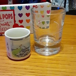 Japanese porcelain shot glass double shot glass